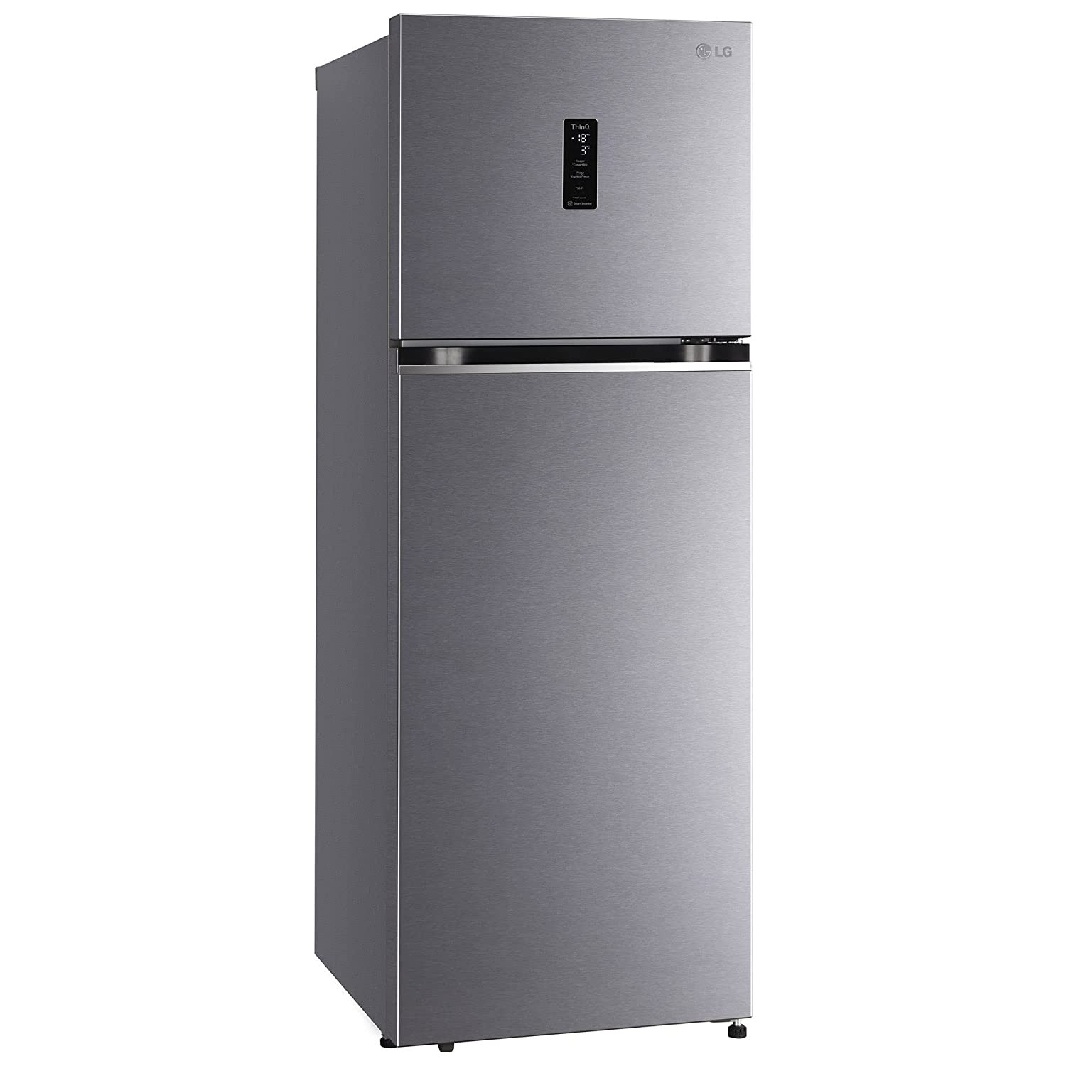 LG 360L 3 Star Frost-Free Smart Inverter Wi-Fi Double Door Refrigerator (GL-T382VDSX, Dazzle Steel, Convertible & Door Cooling+)