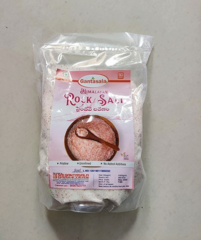 Gantasala Pristine Unrefined Himalayan Rock Salt 1Kg No added additives