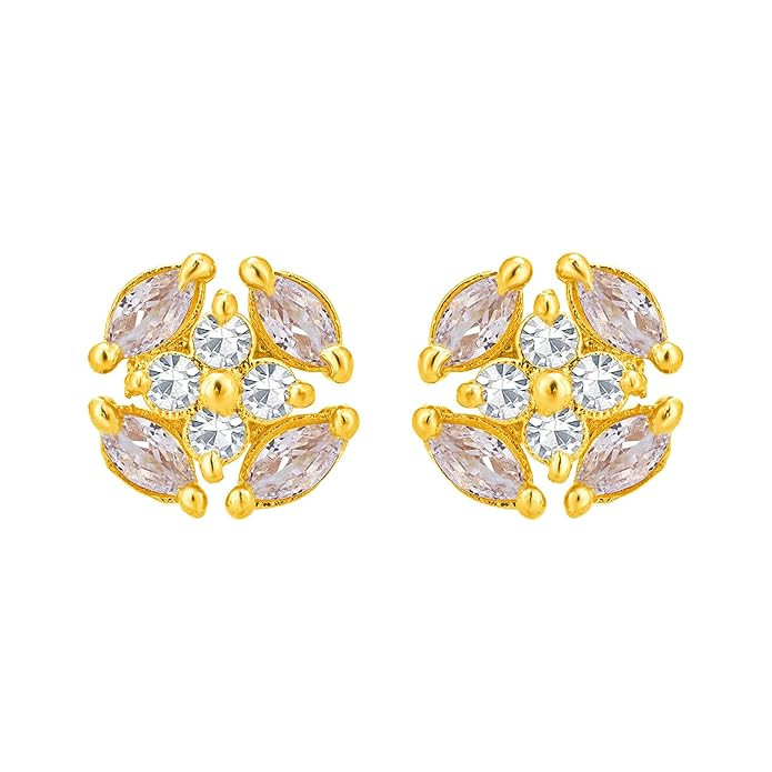 Luxurious Gold Plated Stud Earring For Women (E102004)