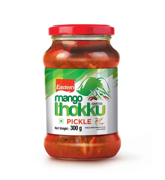 Kerala Eastern Spicy & Tasty Mango Thokku Pickle With Garlic - 300g Bottle | Mango Grated Achar