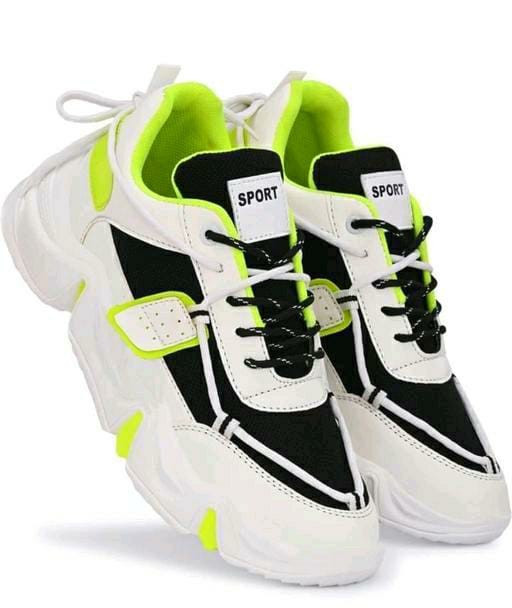 Fashion Feet Modern Stylish Graceful Trendy Men Sports Shoes - Black & Green Colour | Running Shoe | Walking Shoe | Gym Wear | Outdoor & Party Wear | Office Wear | Daily Wear | Sender Sports Gents Sh